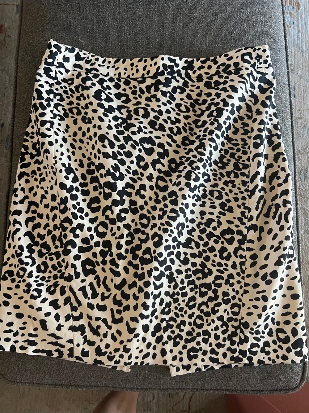 Loft Leopard Print Mini Skirt Black & Tan 10P